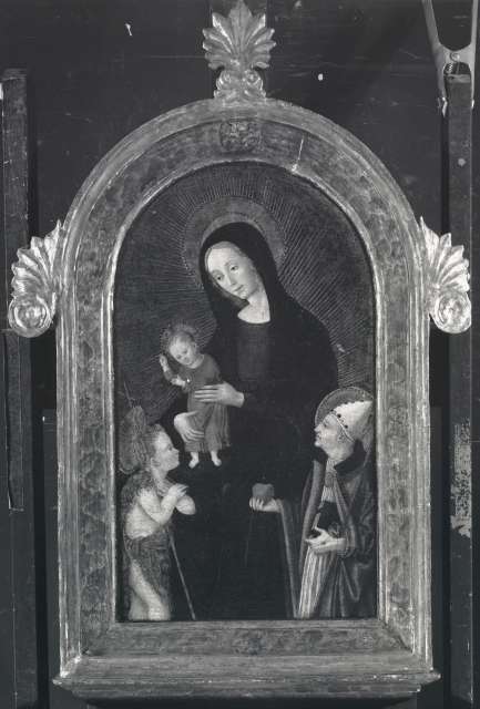 Christie's — Pseudo Pier Francesco Fiorentino - sec. XV - Madonna con Bambino con san Giovannino e santo vescovo — insieme, con cornice